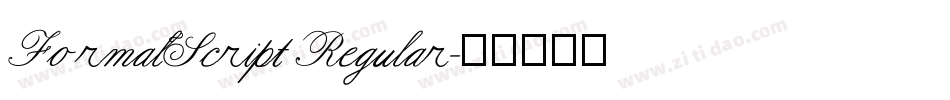 FormalScript Regular字体转换